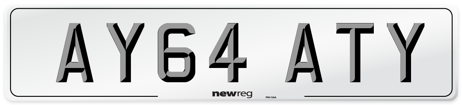 AY64 ATY Number Plate from New Reg